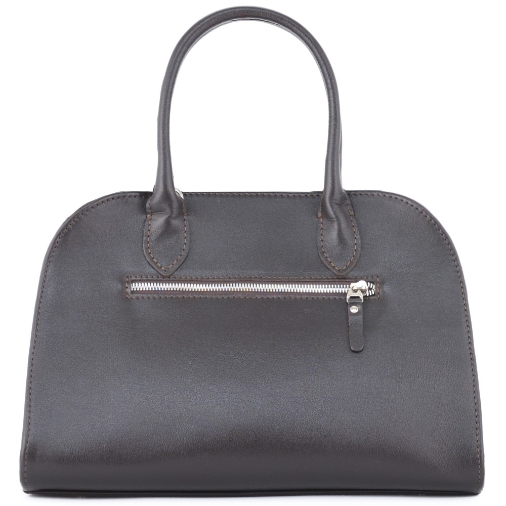 Женская кожаная сумка "Вирджиния" (темно-коричневый)