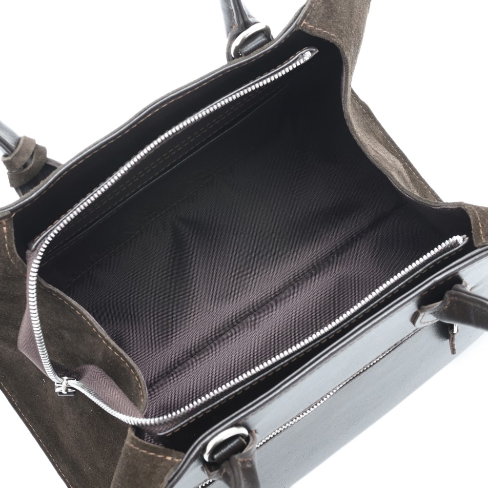 Женская кожаная сумка "Вирджиния" (темно-коричневый)