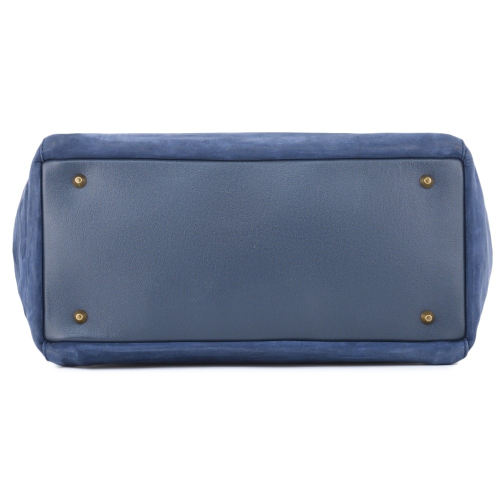 Кожаная женская сумка "Калипсо" (синяя)