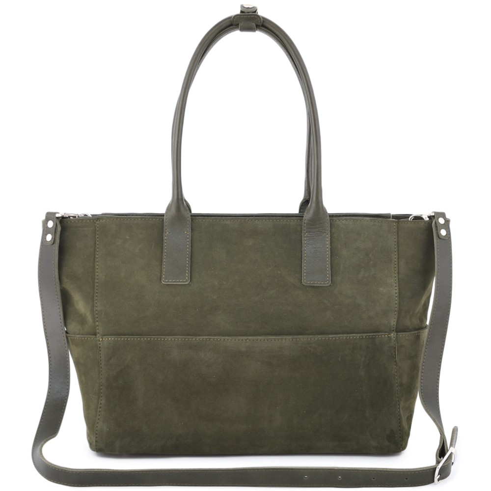 Кожаная женская сумка "Калипсо" (хаки)