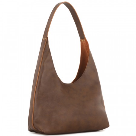 Женская кожаная сумка-шоппер "Ямайка" (коричневая) 