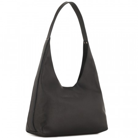 Женская кожаная сумка-шоппер "Ямайка" (черная) 