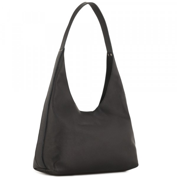 Женская кожаная сумка-шоппер "Ямайка" (черная) . фото 1