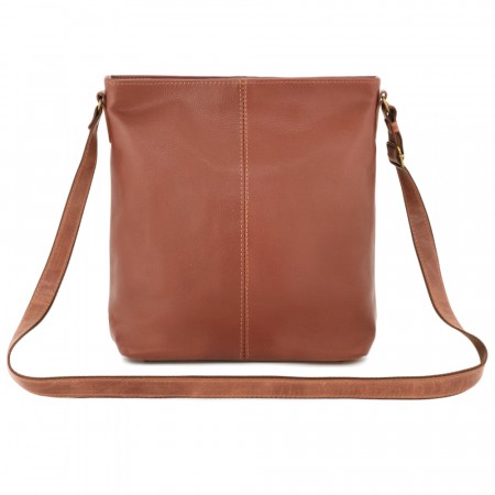 Женская кожаная сумка "Долорес" (коньяк)