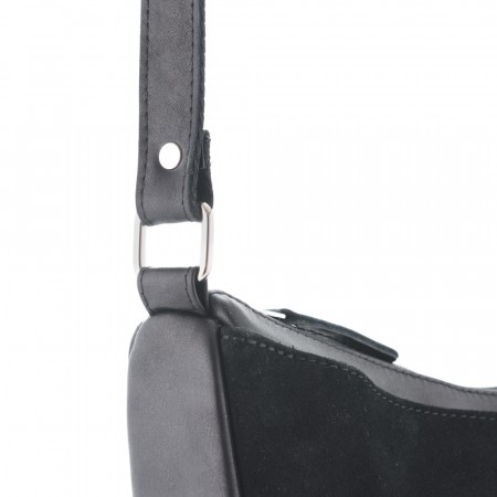 Женская кожаная сумка "Ладога" (черная)