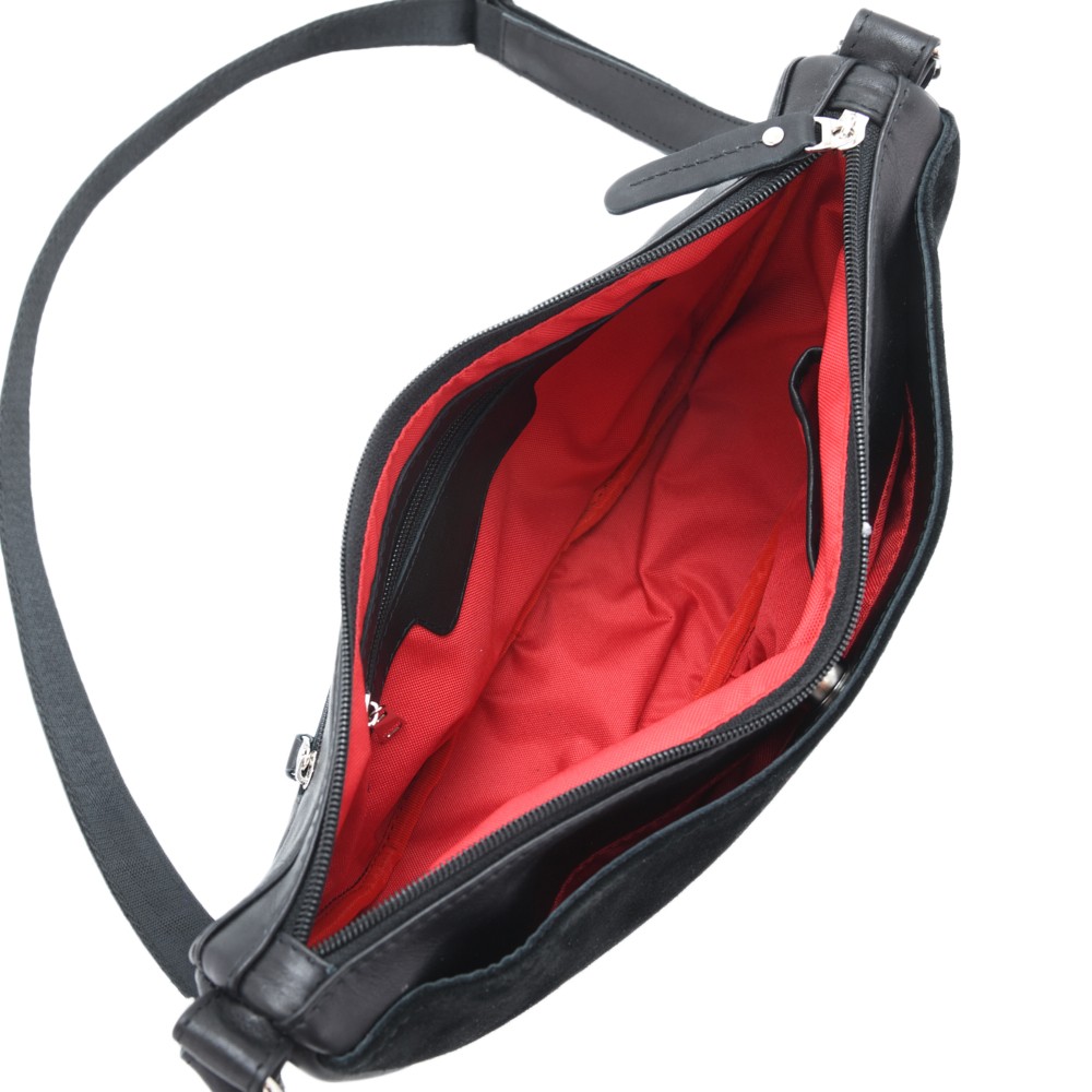 Женская кожаная сумка "Ладога" (черная)