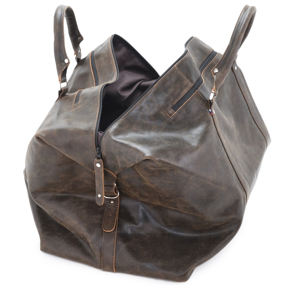 Кожаная дорожно-спортивная сумка "Англия БИГ" (коричневая наппа)