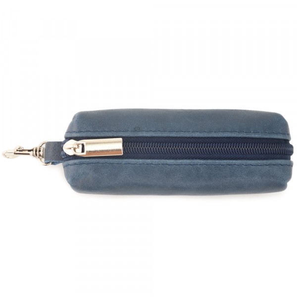 Кожаная ключница «Мальта нью» (синий). фото 1