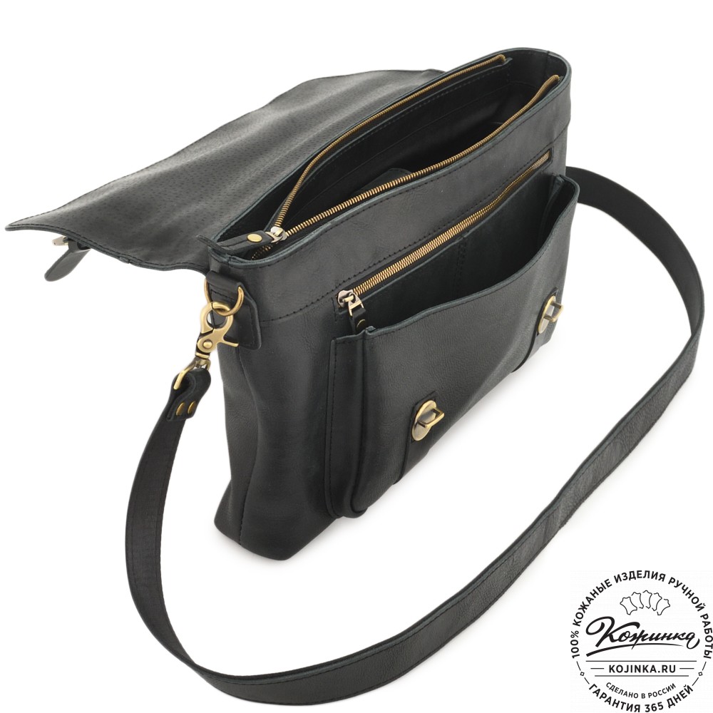 Кожаный портфель "Честер" (черный)