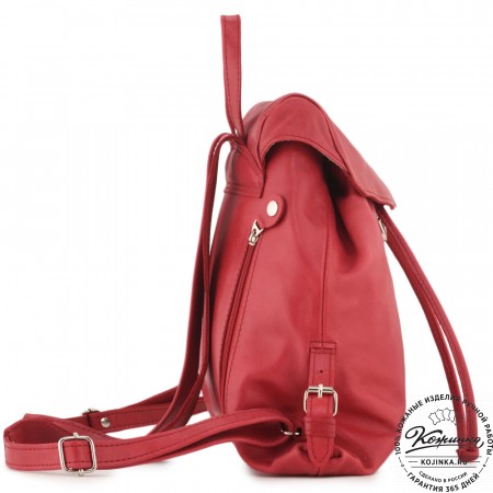  Женский кожаный рюкзак "Паулина" (малина) 