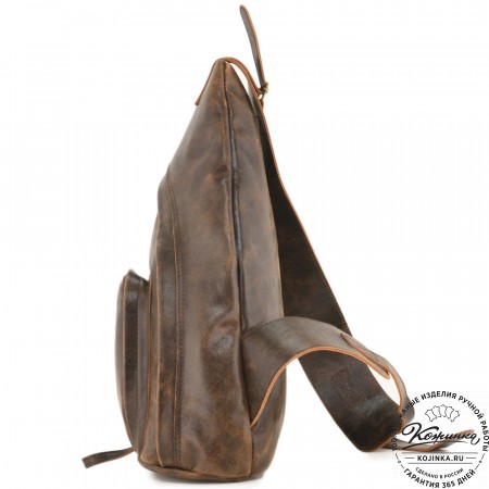 Кожаный рюкзак "Фобос" (коричневая наппа)