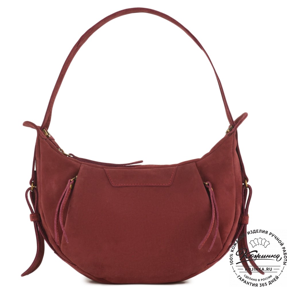 Женская кожаная сумка "Техас" (бордо нубук)