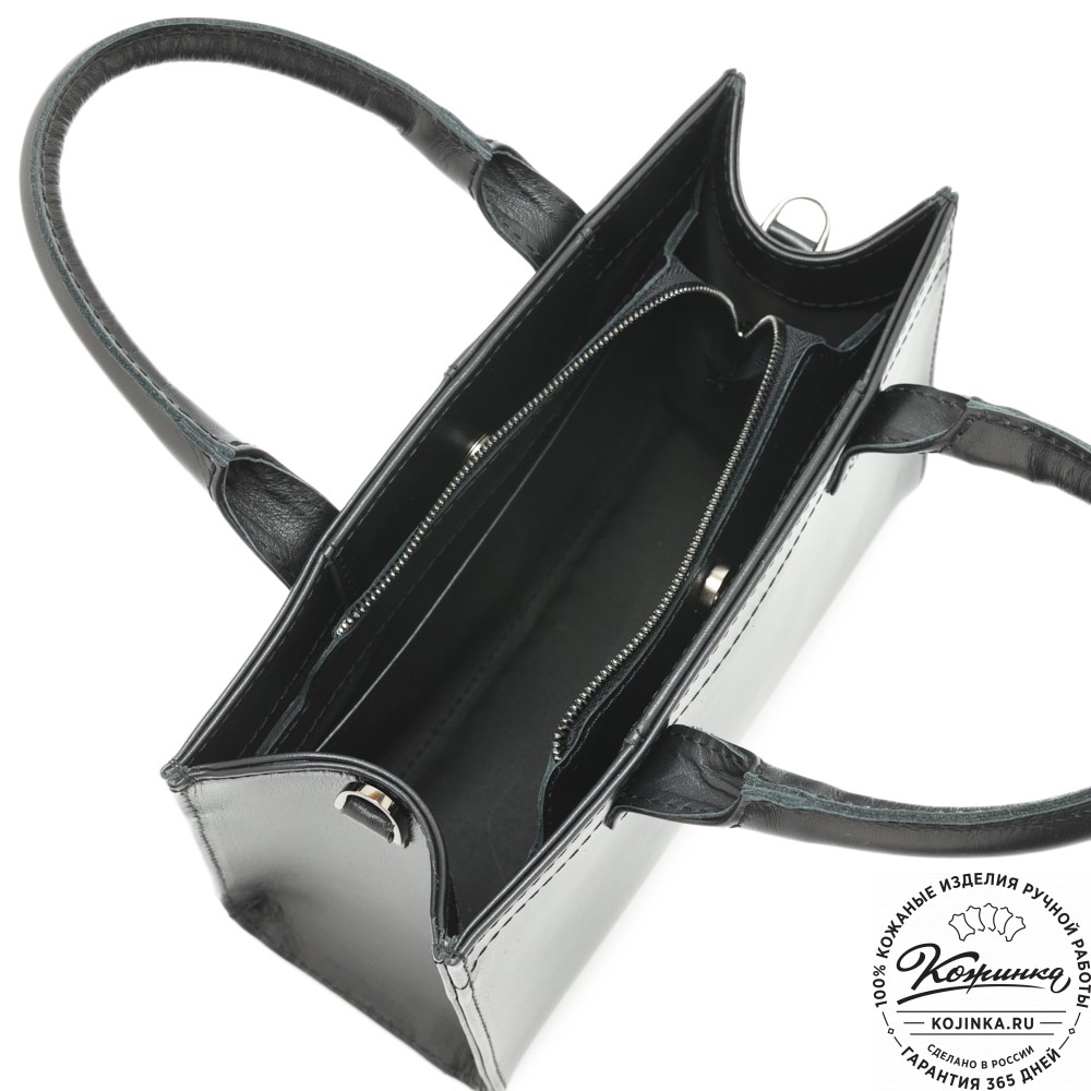Женская кожаная сумка "Анабель" (черная)