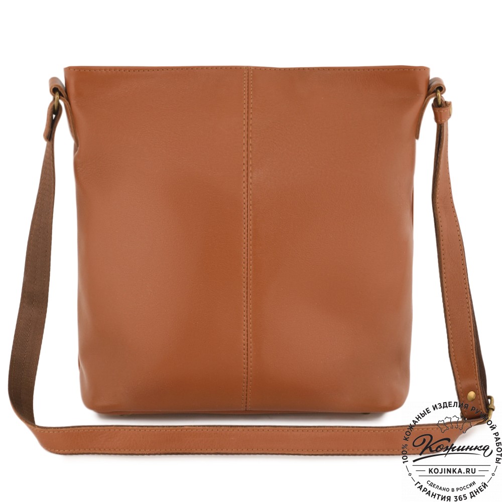 Женская кожаная сумка "Долорес" (рыжий)