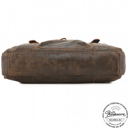 Кожаная деловая сумка "Доминик" (коричневая наппа)