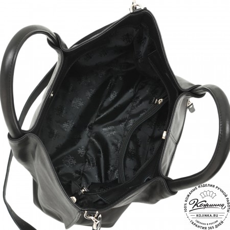 Женская кожаная сумка "Лира" (черный)