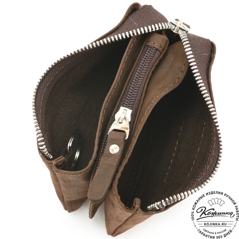 Кожаный кошелек "Солярис" (коричневый крейзи)