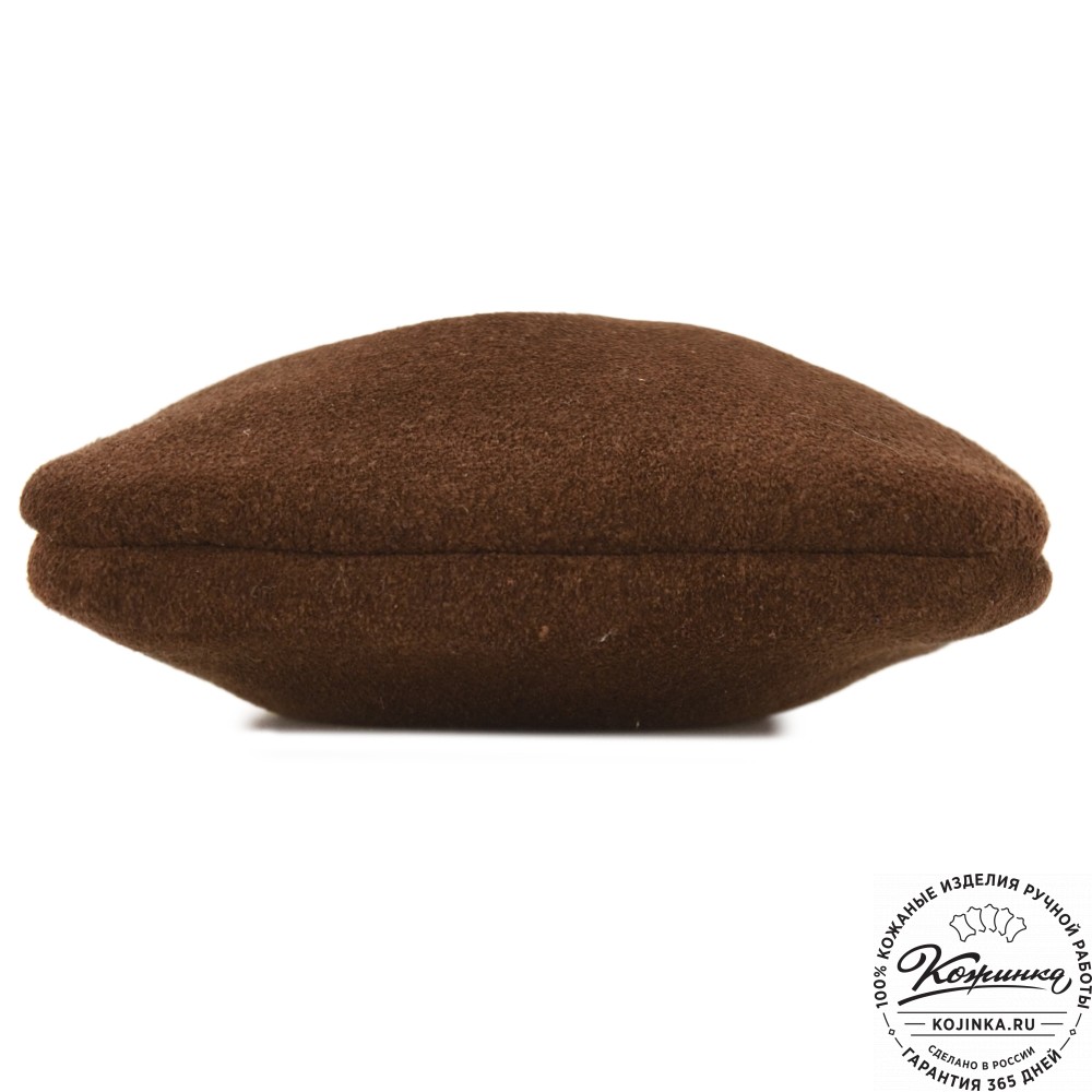 Кожаный мешочек "Луи" (нубук темно-коричневый)