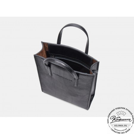 Женская кожаная сумка "Болеро" (черный)