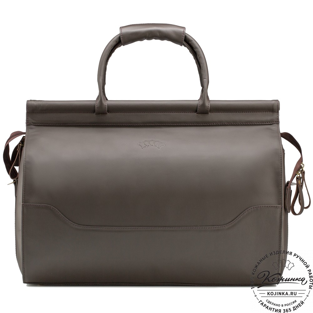 Кожаный дорожный саквояж "Гарри" (коричневый)