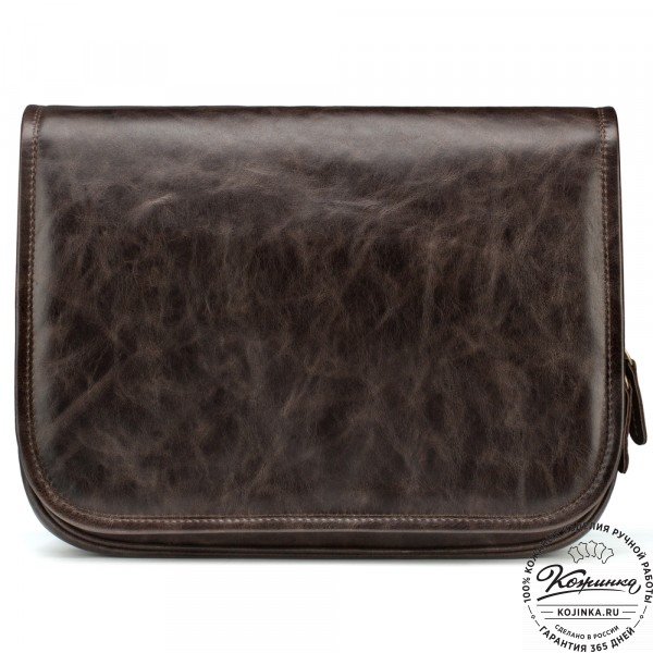 Кожаная сумка "Риана" (тёмно-коричневый антик). фото 1