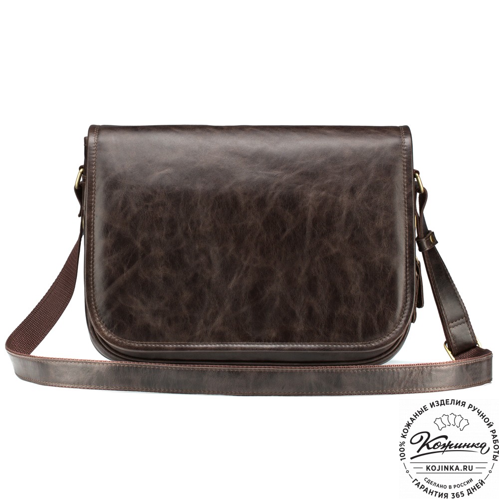 Кожаная сумка "Риана" (тёмно-коричневый антик)