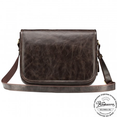 Кожаная сумка "Риана" (тёмно-коричневый антик)