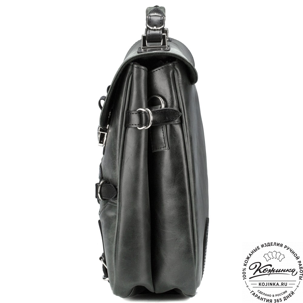 Кожаный портфель "Сталкер" (черный антик)