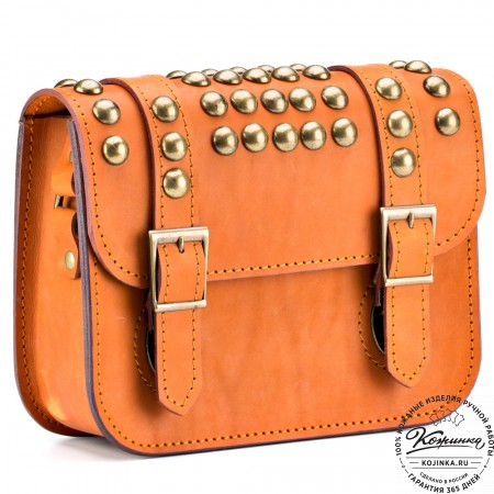 Женская кожаная сумка "Наоми" (рыжая)