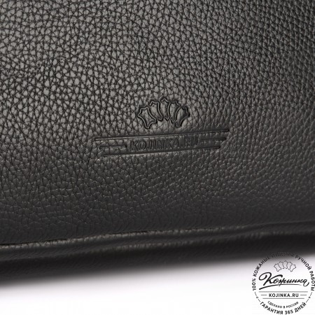 Кожаная сумка-рюкзак "Бигмэн" (черная)