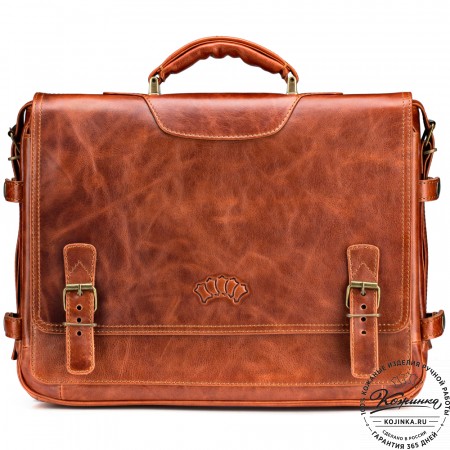 Кожаный портфель "Арамис" (рыжий антик)