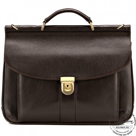 Кожаный портфель "Руби" (тёмно-коричневый)