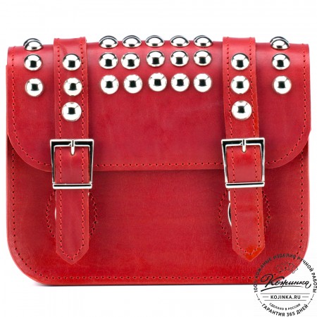 Женская кожаная сумка "Наоми" (красная)