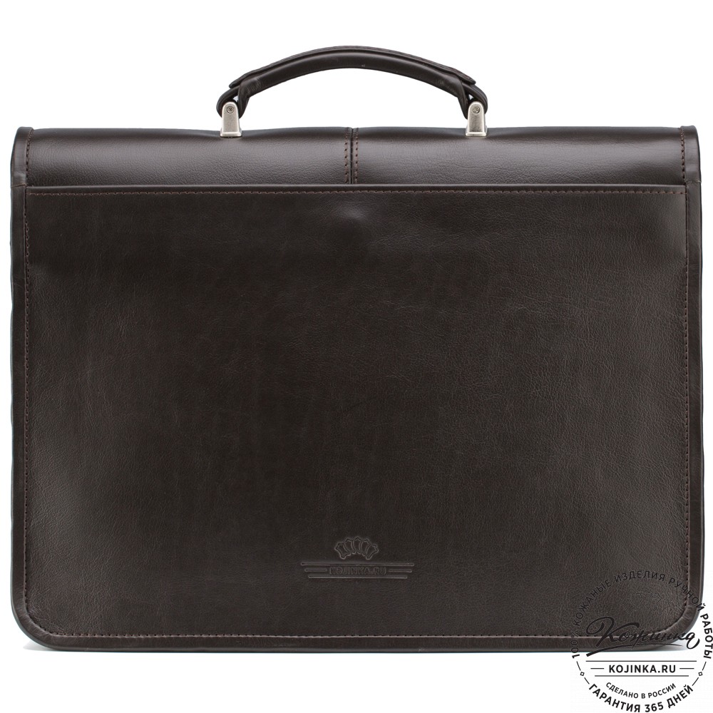 Кожаный портфель "Вильгельм" (тёмно-коричневый)