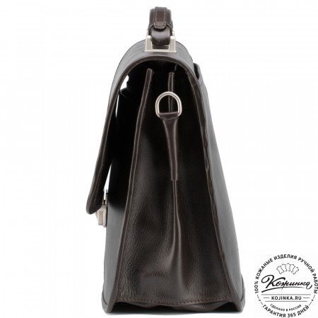 Кожаный портфель "Вильгельм" (тёмно-коричневый)