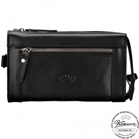 Кожаный клатч "Элвин" (чёрный) 