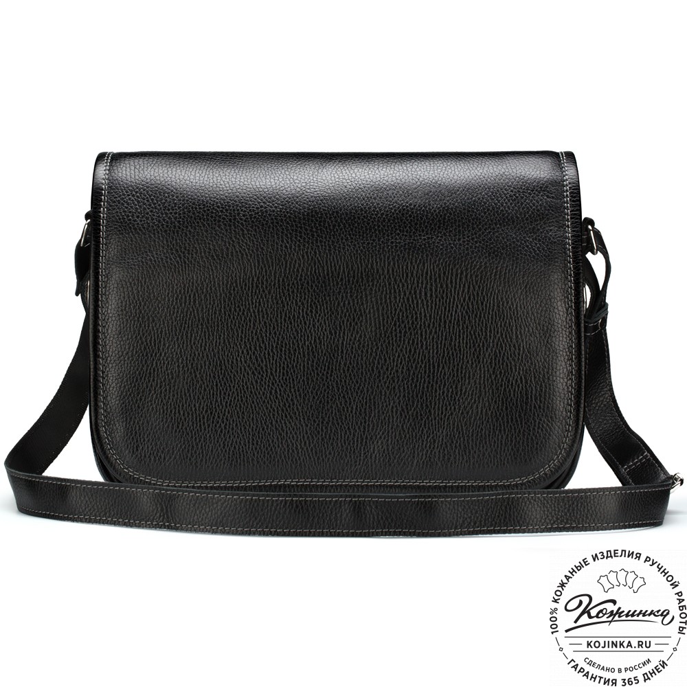 Кожаная сумка "Риана" (чёрная)