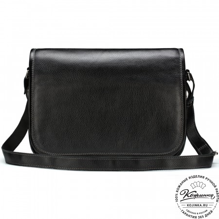 Кожаная сумка "Риана" (чёрная)