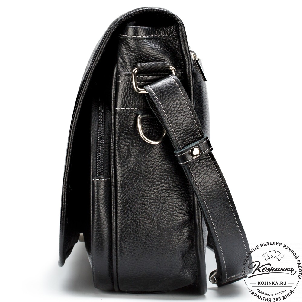 Кожаная сумка "Риана" (чёрная)