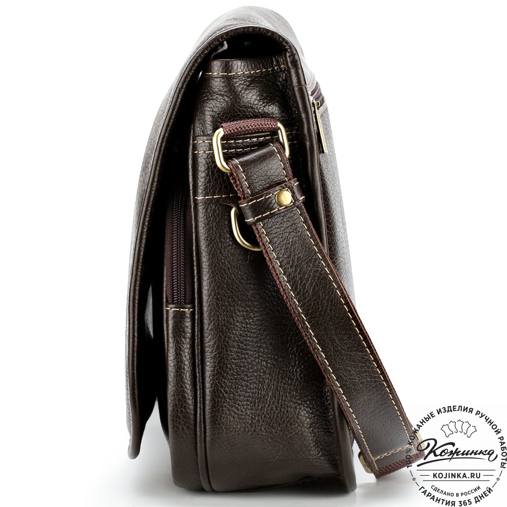Кожаная сумка "Риана" (тёмно-коричневая)