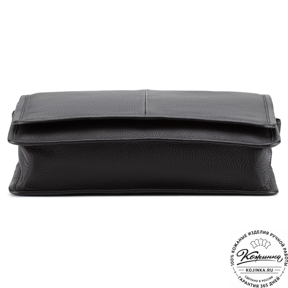 Кожаная сумка "Винсент" (чёрная)