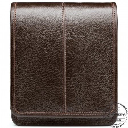 Кожаная сумка "Митчел мини" (тёмно-коричневая)
