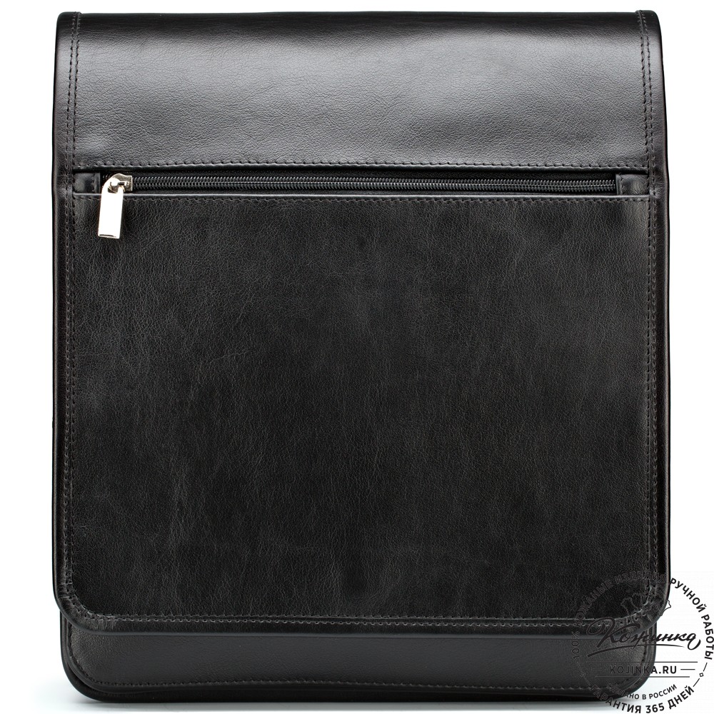 Кожаная сумка "Брэндон" (чёрная)