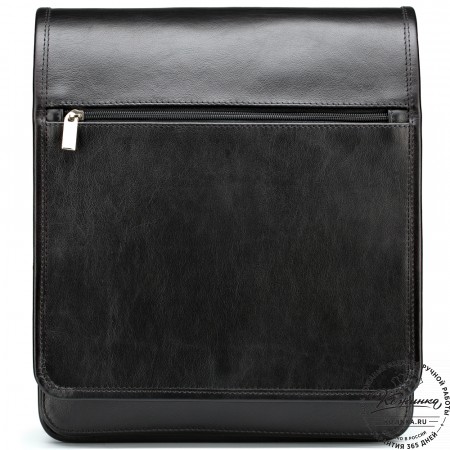 Кожаная сумка "Брэндон" (чёрная)