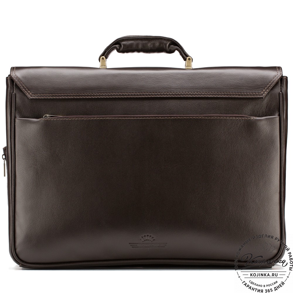 Кожаный портфель "Саймон" (тёмно-коричневый)