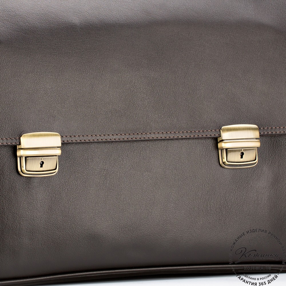 Кожаный портфель "Саймон" (тёмно-коричневый)