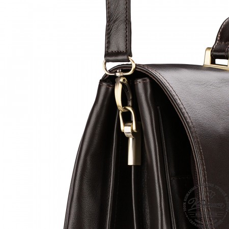 Кожаный портфель "Саймон" (тёмно-коричневый)