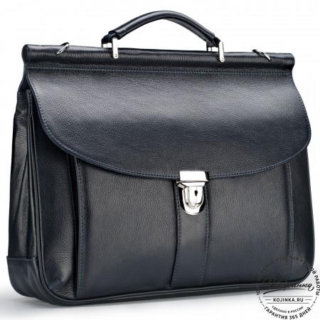 Кожаный портфель "Руби" (синий)