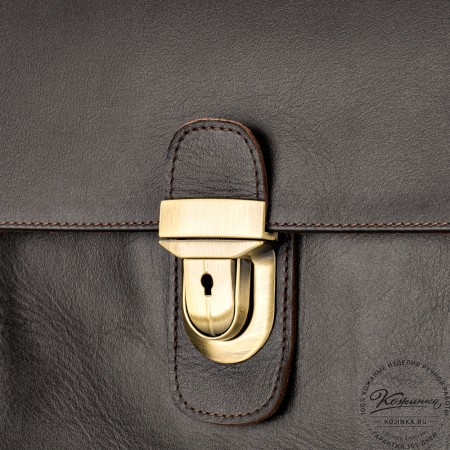 Кожаный портфель "Борменталь" (тёмно-коричневый)