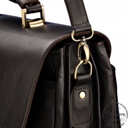 Кожаный портфель "Борменталь" (тёмно-коричневый)